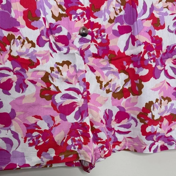 Steve Madden Pink and Red Floral Romper - Picture 3 of 5